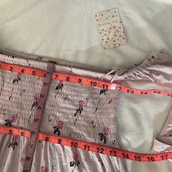 NWT $98 Free People [ XS ] Lana Off the Shoulder‎ Tunic Top in Cloud Berry - Picture 12 of 12